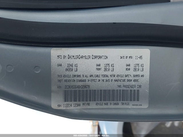 2006 CHRYSLER 300 2C3KA53G46H320670 Photo 8