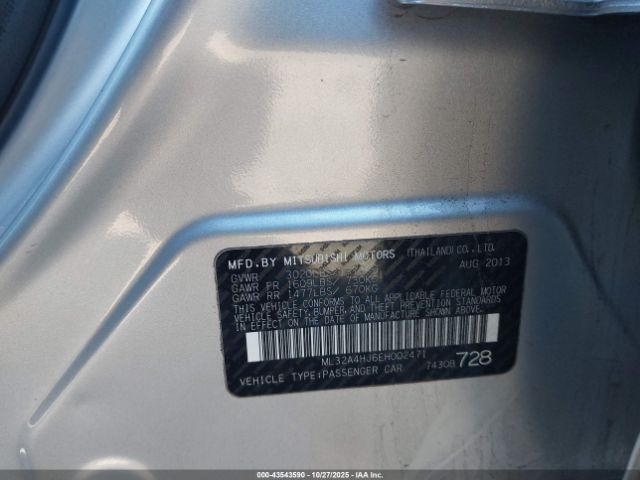 2014 MITSUBISHI MIRAGE ML32A4HJ6EH002471 Photo 8