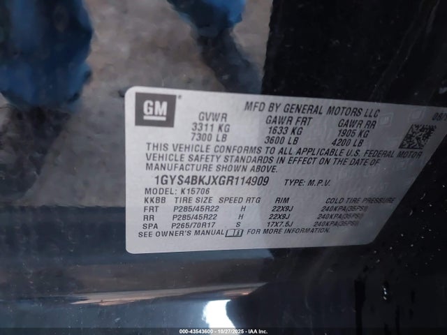 2016 CADILLAC ESCALADE 1GYS4BKJXGR114909 Photo 8