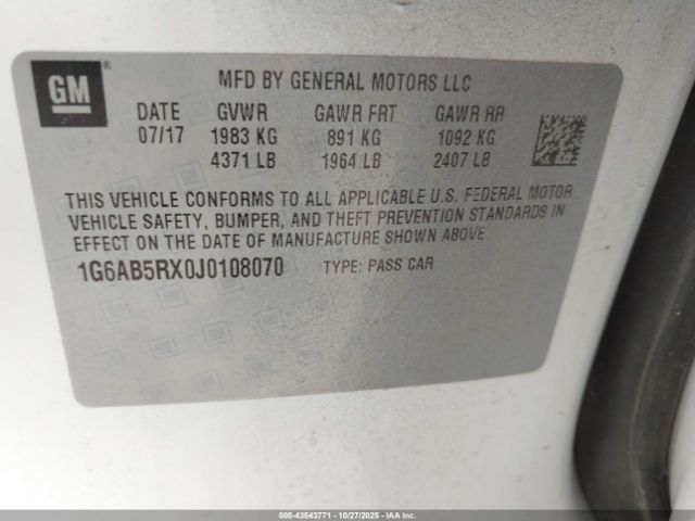 2018 CADILLAC ATS 1G6AB5RX0J0108070 Photo 8