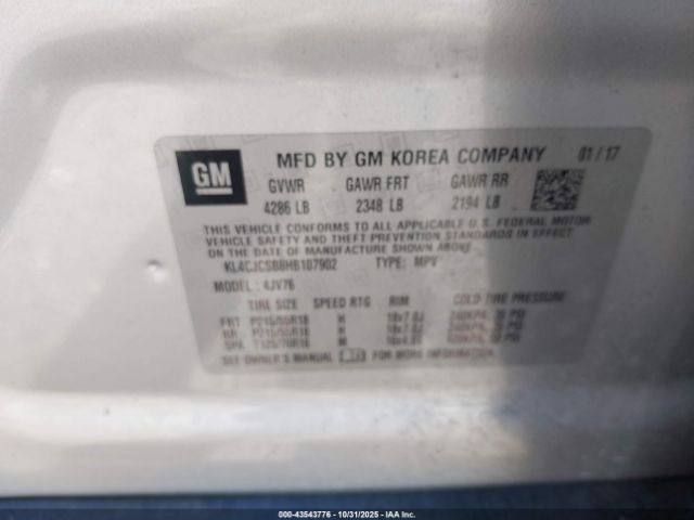 2017 BUICK ENCORE KL4CJCSB8HB107902 Photo 8