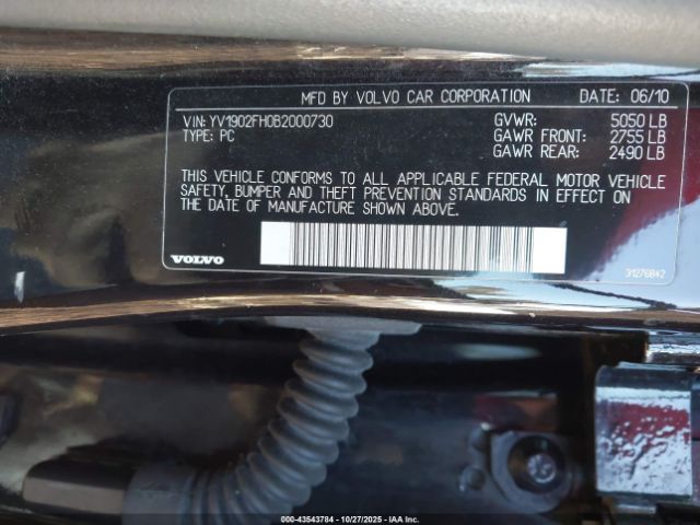 2011 VOLVO S60 YV1902FH0B2000730 Photo 8