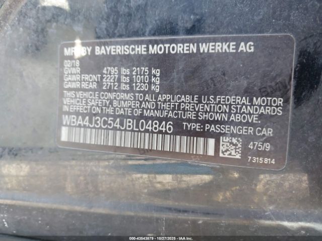 2018 BMW 430I GRAN COUPE WBA4J3C54JBL04846 Photo 8