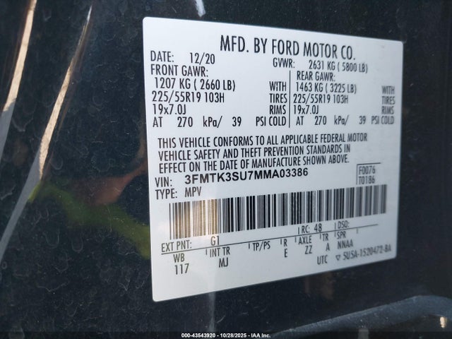 Ford Mustang Mach-e Premium 2021 3FMTK3SU7MMA03386 Image 9