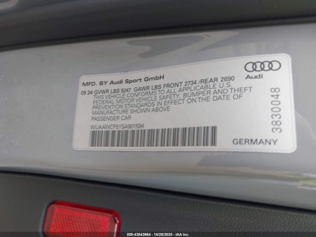 2025 AUDI RS 5 SPORTBACK WUAAWCF51SA901594 Photo 8
