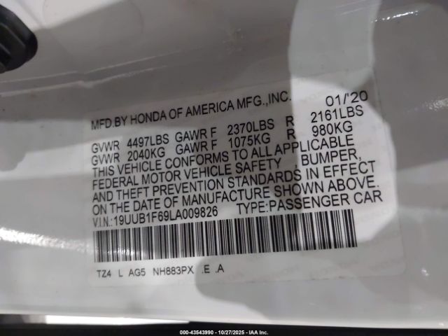 2020 ACURA TLX 19UUB1F69LA009826 Photo 8