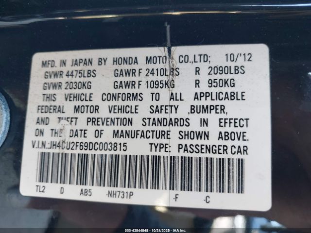 2013 ACURA TSX JH4CU2F69DC003815 Photo 8