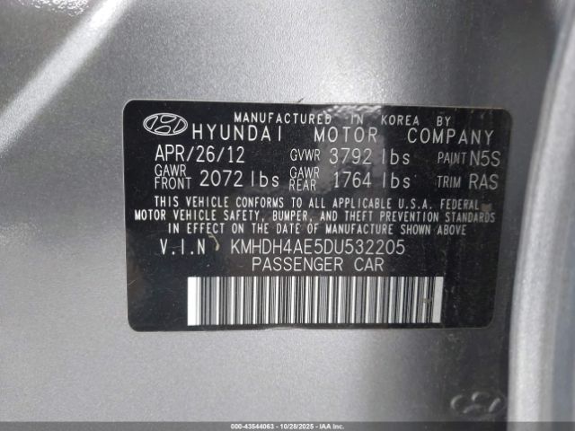 2013 HYUNDAI ELANTRA KMHDH4AE5DU532205 Photo 8
