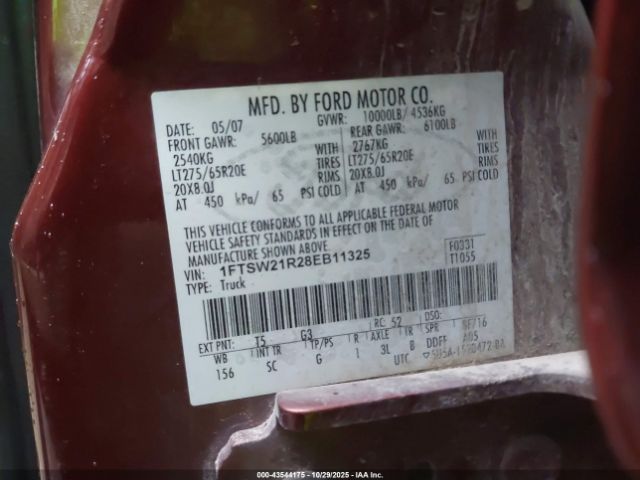 2008 FORD F-250 1FTSW21R28EB11325 Photo 8