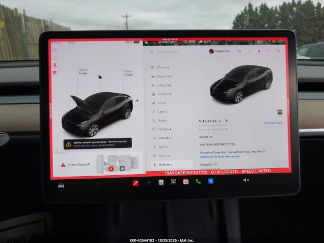 2022 TESLA MODEL Y 7SAYGAEE2NF307710 Photo 6