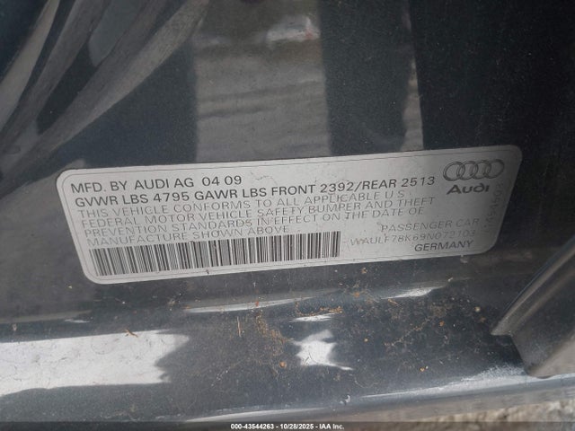 2009 AUDI A4 WAULF78K69N072103 Photo 8