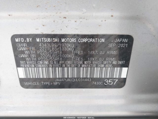 2021 MITSUBISHI OUTLANDER SPORT JA4APUAU2MU034443 Photo 8