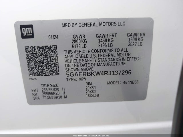5GAERBKW4RJ137296 Buick Enclave Essence