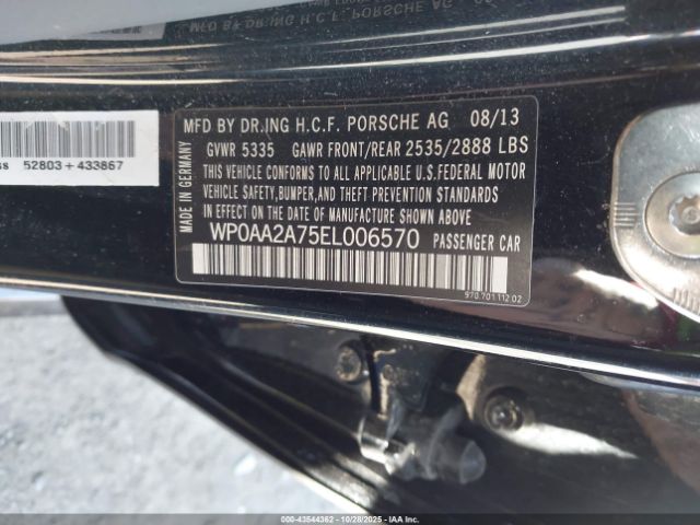 2014 PORSCHE PANAMERA WP0AA2A75EL006570 Photo 8