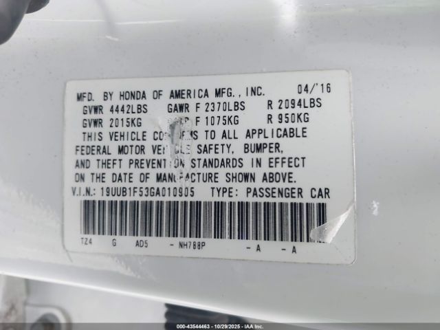 2016 ACURA TLX 19UUB1F53GA010905 Photo 8