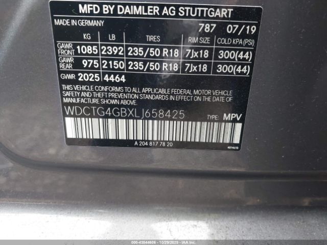 2020 MERCEDES-BENZ GLA 250 WDCTG4GBXLJ658425 Photo 8