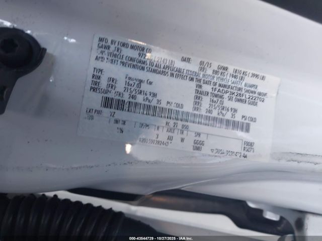 2015 FORD FOCUS 1FADP3K28FL222702 Photo 8