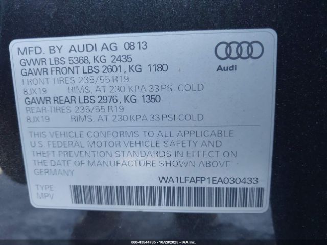 2014 AUDI Q5 WA1LFAFP1EA030433 Photo 8