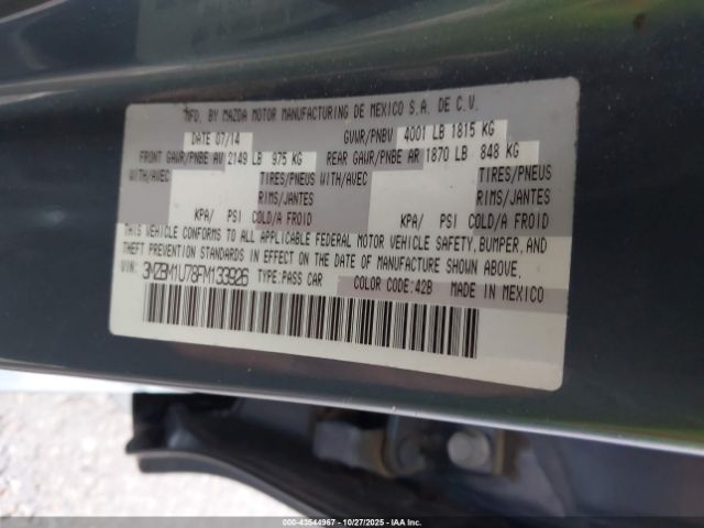 2015 MAZDA MAZDA3 3MZBM1U78FM133926 Photo 8