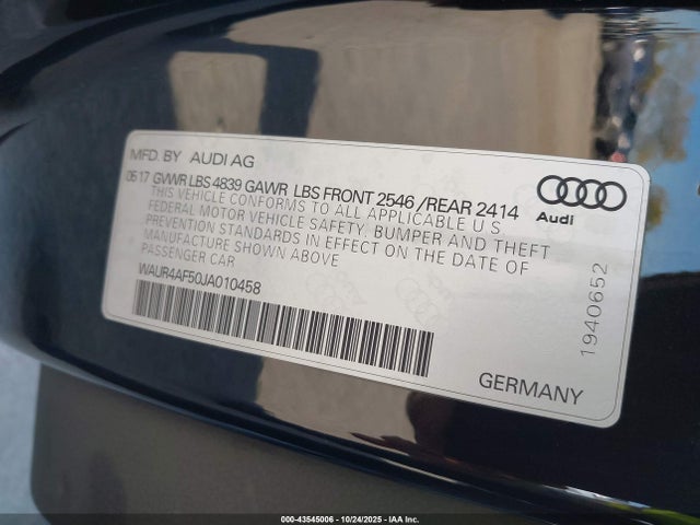 2018 AUDI S5 WAUR4AF50JA010458 Photo 8