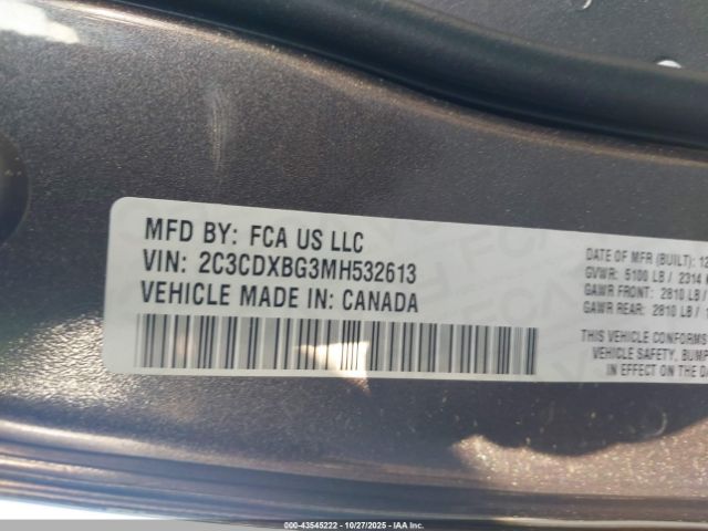 2021 DODGE CHARGER 2C3CDXBG3MH532613 Photo 8