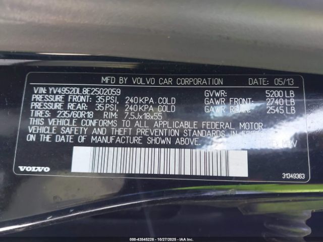 2014 VOLVO XC60 YV4952DL8E2502059 Photo 8
