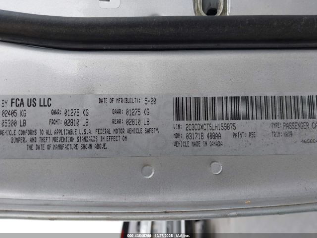 2020 DODGE CHARGER 2C3CDXCT5LH159875 Photo 8