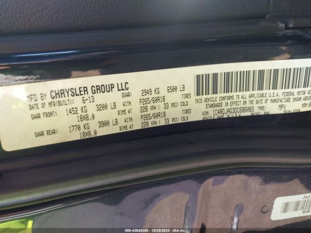 2013 DODGE DURANGO 1C4RDJAG3DC686083 Photo 8