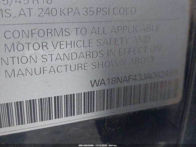 2018 AUDI A4 ALLROAD WA18NAF43JA062499 Photo 8