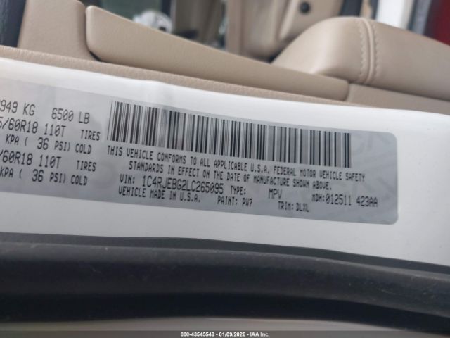 2020 JEEP GRAND CHEROKEE 1C4RJEBG2LC265095 Photo 8