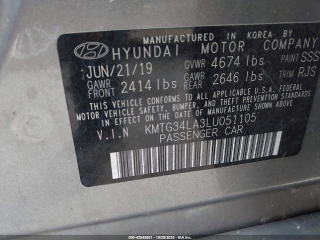 2020 GENESIS G70 KMTG34LA3LU051105 Photo 8