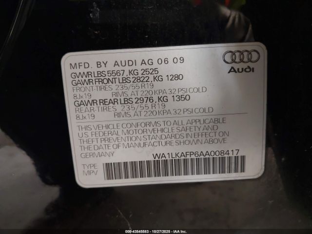 2010 AUDI Q5 WA1LKAFP6AA008417 Photo 8