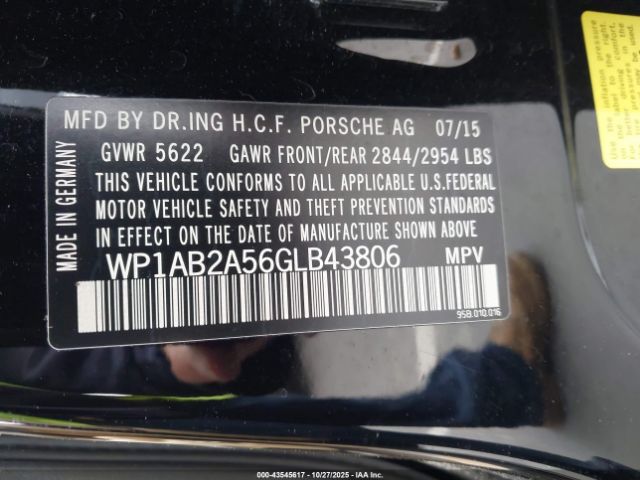 2016 PORSCHE MACAN WP1AB2A56GLB43806 Photo 8