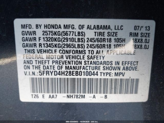 2014 ACURA MDX 5FRYD4H28EB010044 Photo 8