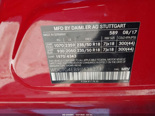 2018 MERCEDES-BENZ GLA 250 WDCTG4EB9JJ438371 Photo 8