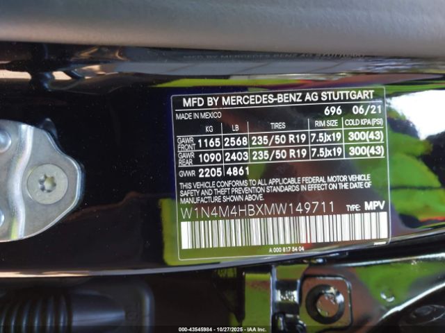 2021 MERCEDES-BENZ GLB 250 W1N4M4HBXMW149711 Photo 8