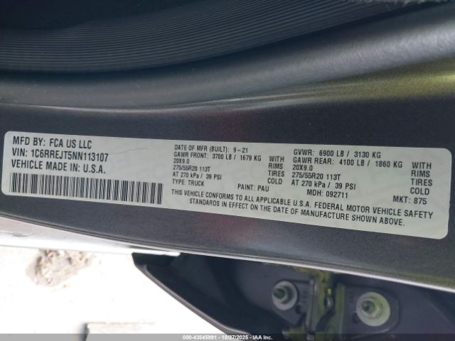 2022 RAM 1500 1C6RREJT5NN113107 Photo 8