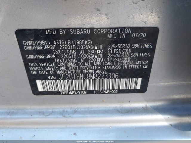 2021 SUBARU CROSSTREK JF2GTHNC8M8223306 Photo 8