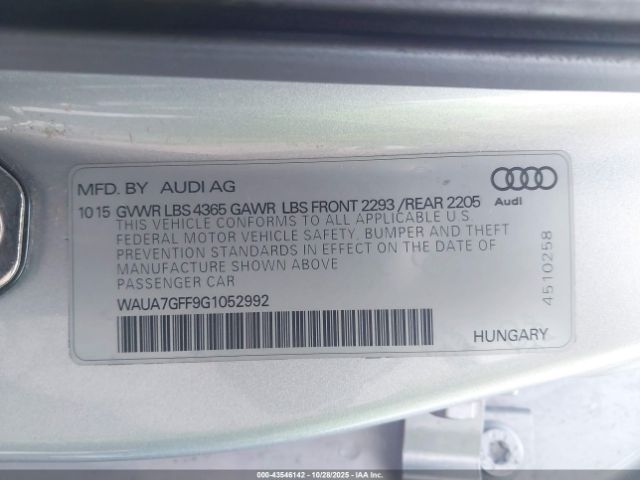 2016 AUDI A3 WAUA7GFF9G1052992 Photo 8
