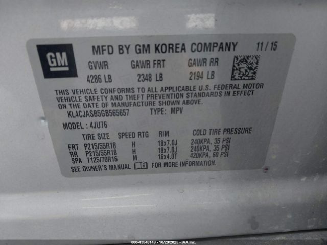 2016 BUICK ENCORE KL4CJASB5GB565657 Photo 8