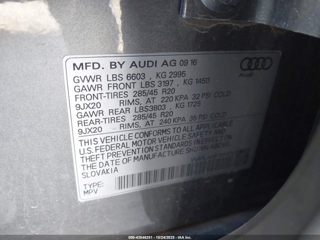 2017 AUDI Q7 WA1LAAF70HD029923 Photo 8