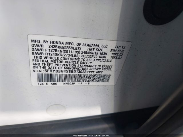 2014 ACURA MDX 5FRYD3H4XEB013023 Photo 8