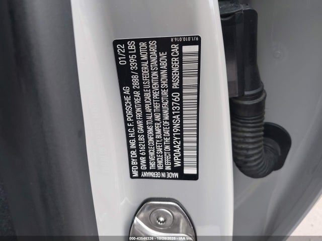 2022 PORSCHE TAYCAN WP0AA2Y19NSA13760 Photo 8