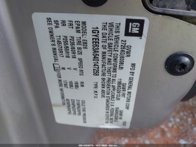 2004 CADILLAC SRX 1GYEE63A640147258 Photo 8