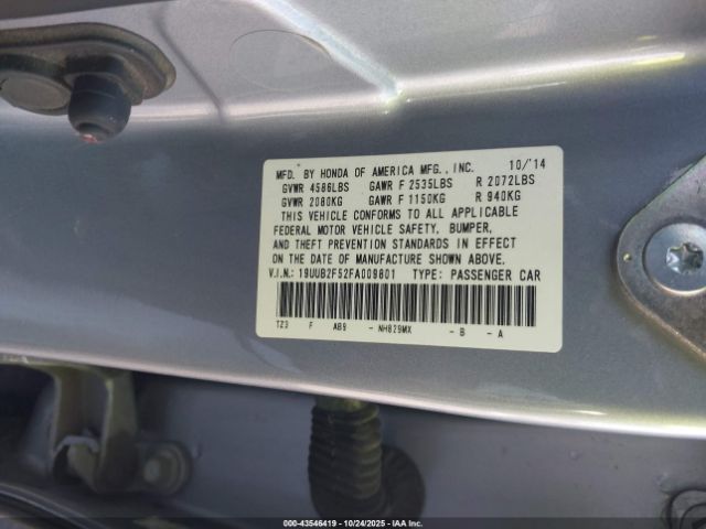 2015 ACURA TLX 19UUB2F52FA009801 Photo 8