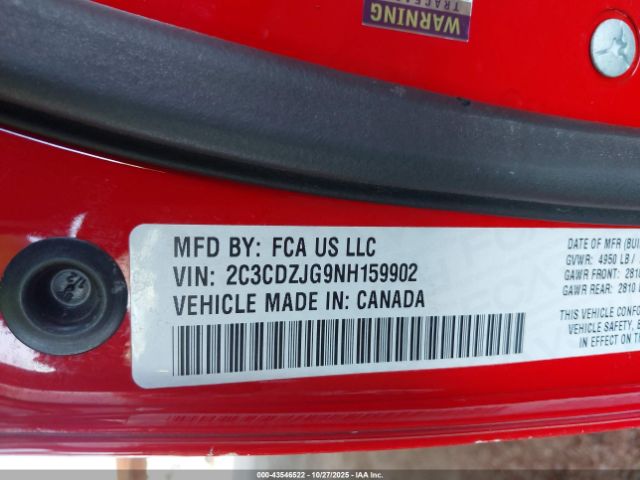 2022 DODGE CHALLENGER 2C3CDZJG9NH159902 Photo 8