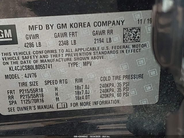 2020 BUICK ENCORE KL4CJCSB0LB055741 Photo 8