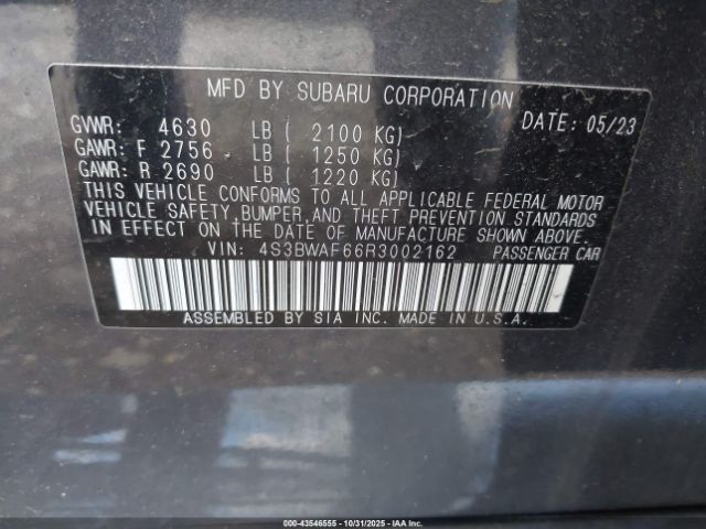 2024 SUBARU LEGACY 4S3BWAF66R3002162 Photo 8