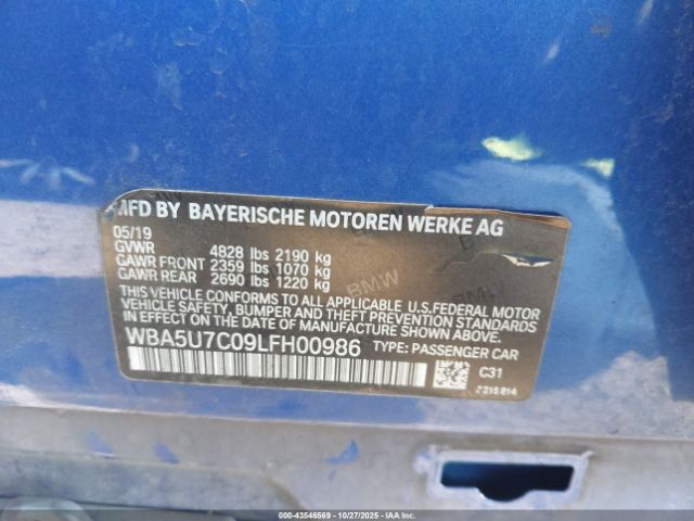 2020 BMW 3 SERIES WBA5U7C09LFH00986 Photo 8
