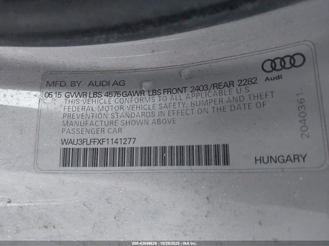 2015 AUDI A3 WAU3FLFFXF1141277 Photo 8